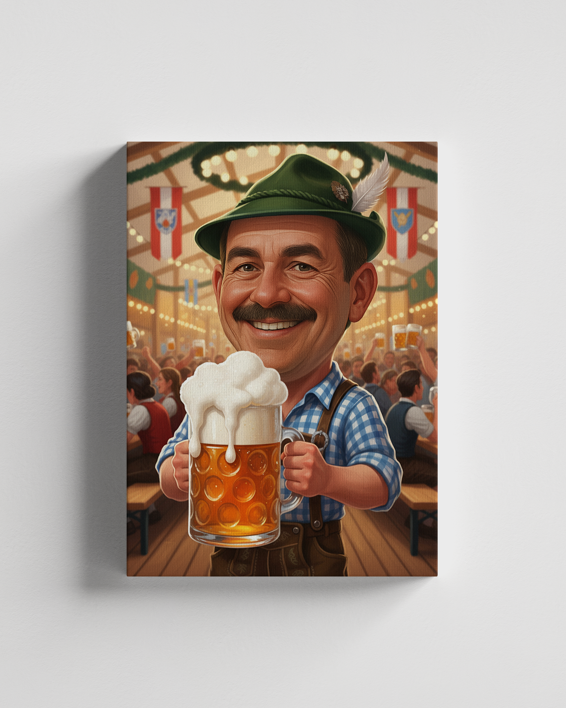 Obraz karykatury bawarska – zabawny prezent dla fana piwa i Oktoberfest